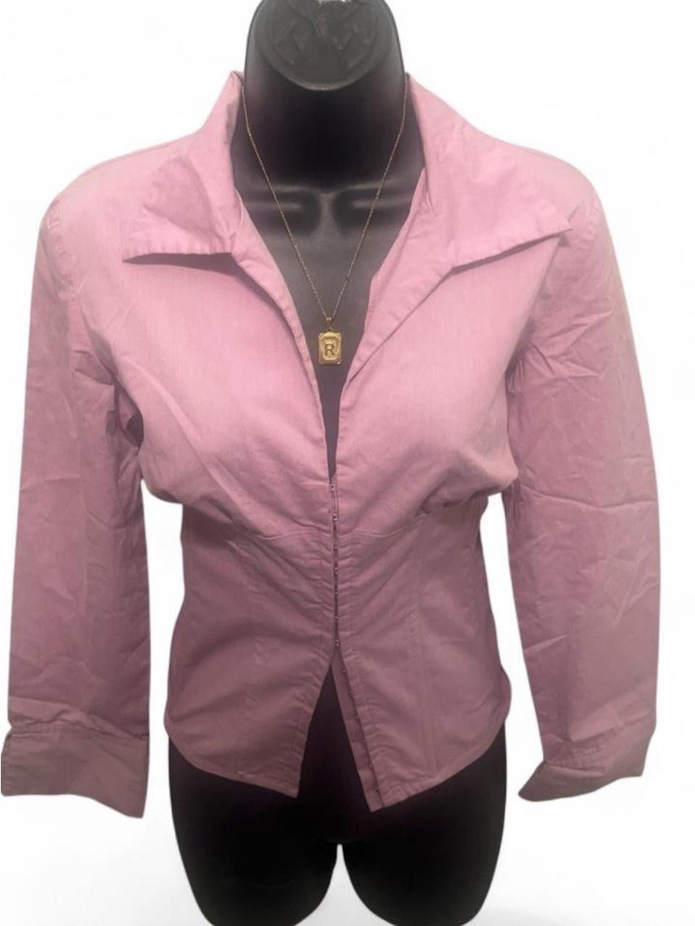 New York & Company Lavender Stretch Shirt